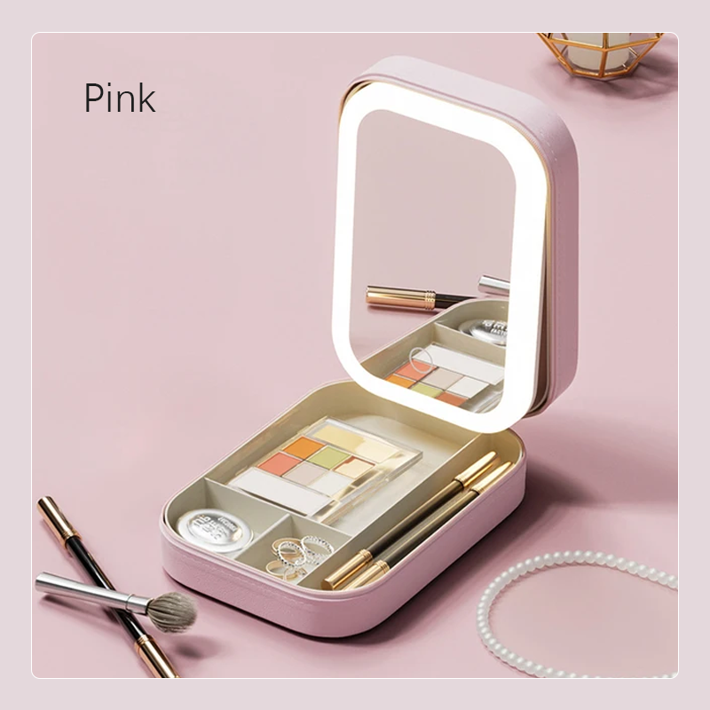 Portable Makeup Organizer With LED Lights