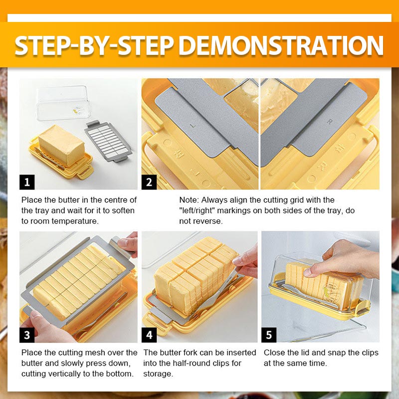 Quality Plastic Butter Keeper with Butter Cutter